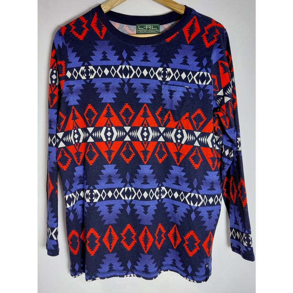L-RL Lauren Active Ralph Lauren Aztec Print Long Size 1X